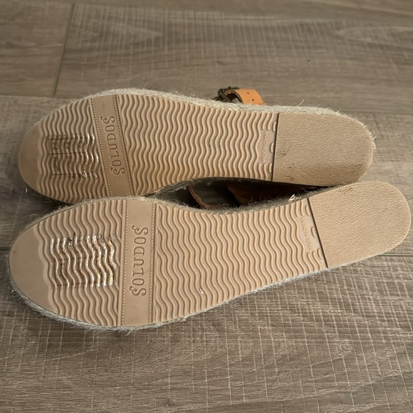 Soludos Minorca Leather Espadrille Platform Sandals size 8.5 - Picture 6 of 7